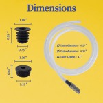 qiwip Sink Soap Dispenser Extension Tube Kit 41'' Extension Tube with Metal Check Valve,Silicone Stopper and Tube Clamp for Kitchen Sink