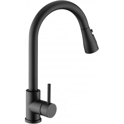 Sink Faucet Black Kitchen Faucet with Pull Down Sprayer VFauosit Commercial Stainless Steel Laundry Single Handle Pull Out Kitchen Faucets Matte Black Grifo para Fregaderos de Cocina