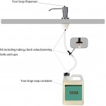 Sink Soap Dispenser Tube Kit 47” with Upgraded Check Value Never Fill The Little Bottle Again White-1pcs