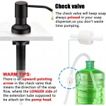 Soap Dispenser Extension Tube Kit with Check Valve 47" Under Counter Soap Dispenser Tube for Kitchen Sink Fit Most Soap Containers Powerful Suction Never Fill The Little Bottle Again SonTiy