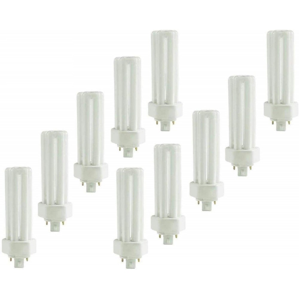 10 Pack PLT-42W 835 4 Pin GX24Q-4  42 Watt Triple Tube Compact Fluorescent Light Bulb