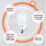 13 Watt Compact Fluorescent Bulb Warm White Light Bulb Ultra Mini Spiral CFL Light Bulbs 2700K E26 Base 6 Pack GoodBulb