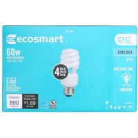 EcoSmart Spiral CFL Light Bulb Daylight