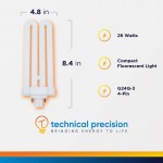 FML 26W Compact Fluorescent Bulb Replacement for Regent Cooper Lighting R18 by Technical Precision 26 Watt CFL Light Bulb with G24q-3 4 Pin Base 6400K Daylight 1275 Lumens 1 Pack