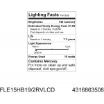 GE 63508 15-Watt 740-Lumen Bright from the Start CFL Light Bulb Reveal 1-Pack