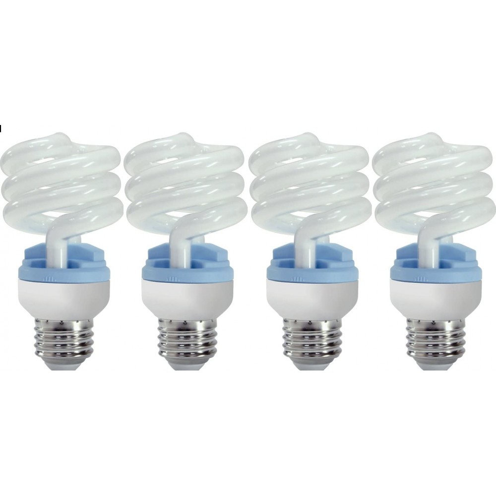 GE Lighting 62906 Reveal Spiral CFL 13-Watt 60-watt replacement 800-Lumen T3 Spiral Light Bulb with Medium Base 4-Pack
