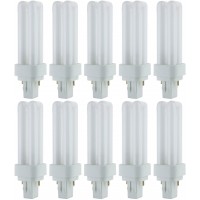 Sunlite PLD13 SP35K 10PK 3500K Neutral White Fluorescent 13W PLD Double U-Shaped Twin Tube CFL Bulbs with 2-Pin GX23-2 Base 10 Pack