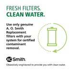 AO Smith Advanced Main Faucet Under Sink Replacement Filter for AO-MF-ADV System NSF Certified Claryum Filtration Reduces Up to 99% of 77 Harmful Contaminants AO-MF-ADV-R