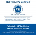 AQUACREST FQSVF Under Sink Water Filter Replacement for GE FQSVF FQSLF GXSV65R NSF 42 Certified 1 Set