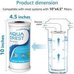 AQUACREST FXHTC 5 Micron 10" x 4.5" Whole House Water Filter Replacement for GE FXHTC GXWH40L American Plumber W10-PR W10-BC Culligan RFC-BBSA GXWH35F W50PEHD Pentek R50-BB Pack of 3