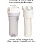 EcoPure EPW2P Pleated Whole Home Replacement Water Filter-Universal Fits Most Major Brand Systems 2 Pack 2 Count Pack of 1 White Blue