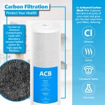 Express Water Whole House Heavy Metal Water Filter Set – 3 Stage Water Filtration Replacement Kit – Sediment Carbon Block KDF High Capacity Cartridge Filters – 5 Micron Water Filter 4.5” x 20” inch