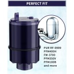Fil-fresh 6-Pack Faucet Water Filter Replacement for PUR Filtration System Model FM-3700 PFM400H PFM350V Filter# RF9999 3 Stage Filter NSF Certified Blue