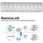 Lafiucy 5 Micron 10" x 2.5" String Wound Sediment Water Filter Cartridge,5 Pack,Whole House Sediment Filtration Universal Replacement for Most 10 inch RO Unit