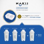 Nakii Water Pitcher Replacement Filter for NFP-100 3 Count