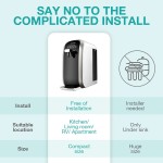 SimPure Y7 UV Countertop Reverse Osmosis Water Filtration Purification System 4 Stage RO Water Filter Bottleless Water Dispenser 5: 1 Pure to Drain BPA Free No Installation Required
