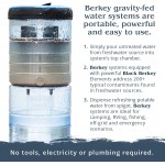 Travel Berkey Gravity-Fed Water Filter with 2 Black Berkey Purification Elements