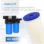 Waterdrop FXHSC 10" x 4.5" Whole House Pleated Sediment Filter Replacement for GE FXHSC Culligan R50-BBSA Pentek R50-BB DuPont WFHDC3001 American Plumber W50PEHD GXWH40L Pack of 2