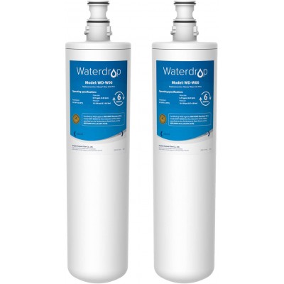 Waterdrop Maximum Under Sink Water Filter NSF ANSI 42 Certified Replacement for Filtrete 3US-MAX-F01 3US-PF01 3US-PS01 3US-MAX-S01 Aqua-Pure C-Cyst-FF Manitowoc K-00337 K-00338 Pack of 2