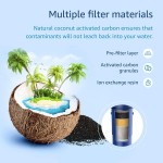 Waterdrop Replacement for Pur Water Filter CRF-950Z NSF Certified Pitcher Water Filter Compatible with Pur Pitchers and Dispensers PPT700W CR-1100C and PPF951K Water Filter Pack of 4