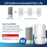 Waterdrop WD-FC-01 NSF Certified 320-Gallon Longer Filter Life Water Faucet Filter Tap Water Filter Reduces Chlorine & Bad Taste Fits Standard Faucets 1 Filter Included