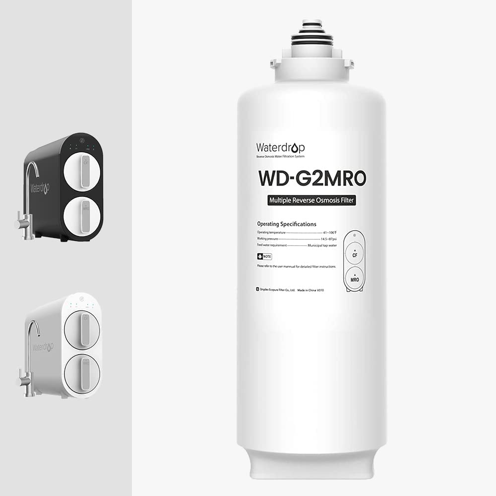 Waterdrop WD-G2MRO Filter Replacement for WD-G2-B WD-G2-W Reverse Osmosis System 2-year Lifetime