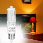4 Pack JD E11 120V 50 Watt Halogen Bulbs,Mini Candelabra Bulbs for House Lighting Fixtures,Ceiling Lamps,Table Lamps,Cabinet Lighting