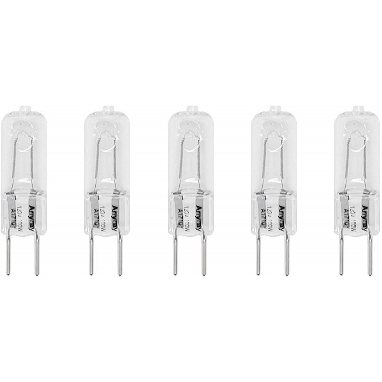 5-Bulbs G8 100W 100-Watt Halogen Bi-Pin Light Bulb JCD Type 120 Volt G8 Base Anyray