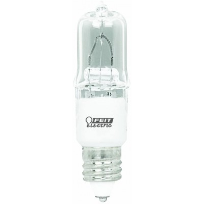 Feit Electric BPQ50 CL MC RP 50-Watt T3 Halogen Bulb with Mini Candelabra Base Clear