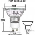 GU10 Base 110V 120V 50 Watt Halogen Bulbs MR16 Reflector Flood Replacement Light Bulbs for Kitchen Hood,Ceiling Fan,Table Lamps
