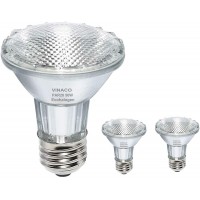Par20 Bulbs 2 Pack 120V 50W Par20 Flood Light Bulbs E26 Medium Base Long Lasting Life High Output Reflector Flood Lights -Warm Light