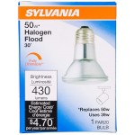 SYLVANIA 16104 2 16104 2-Pack Capsylite Halogen Dimmable Lamp PAR20 Flood Light Reflector 50W Replacement Medium Base E26 39 Watt K – Warm White 2 Count Pack of 1 2850 Kelvin