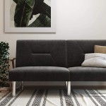 DHP Convertible Sofa Bed and Couch Futon Width: 69",Depth: 34",Height: 31" Gray