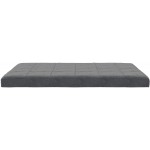 DHP Lexi 6 Inch Square Quilted Microfiber Futon Mattress Full Grey