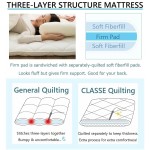 EMOOR Japanese Floor Futon Set Comforter Mattress Pillow Covers White CLASSE-Cover-Set Full Size Made in Japan Foldable Sleeping Bed Tatami Mat Pad Cotton