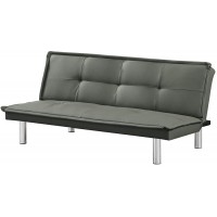 FRITHJILL Convertible Folding Futon Sofa Bed Modern Fold Up and Down Recliner Couch with Metal Legs