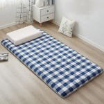 JMBK Foldable Floor Futon Mattress Full Size Thicken Tatami Mat Sleeping Pad Japanese Floor Mat Sofa Bed Sleep Travel Dormitory Mattress,Blue,Twin