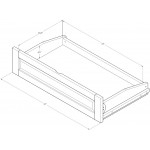 Kodiak Furniture Phoenix Full Size Futon in Espresso Finish with Storage Drawers Linen Charcoal