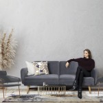 Milliard Futon Sofa Bed Sleeper Sofa Couch Grey Velvet
