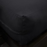 Mozaic Full Size 8-Inch Cotton Twill Gel Dual Memory Foam Futon Mattress Black