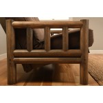Rustic Lodge Wood Frame Drawers and Mattress 8 Inch Innerspring Mattress Futon Set by Jerry Sales Suede Chocolate Fabric