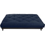 Trupedic x Mozaic - 10 inch Queen Size Standard Futon Mattress Frame Not Included | Basic Space Navy | Great for Kid's Rooms or Guest Areas Many Color Options
