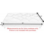 Trupedic x Mozaic - 10 inch Queen Size Standard Futon Mattress Frame Not Included | Basic Space Navy | Great for Kid's Rooms or Guest Areas Many Color Options