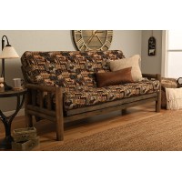 Up North Futon Lodge Frame and Mattress Full Size Sofa Bed Wildlife Rustic