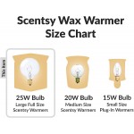 Simba Lighting Scentsy Wax Warmer Small Globe G16.5 Round Bulb 25W E12 Candelabra Base 4 Pack for Chandelier Ceiling Fan Decorative Vanity Lights Sconce Clear Glass 110V 120V 2700K Warm White