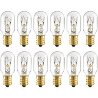 25 Watt Salt Lamp Bulbs Himalayan Original Replacement Light Bulbs Incandescent Candelabra Bulbs E12 Socket-12 Pack
