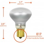 40W R14 Reflector Light Bulb E17 Intermediate Base 280 Lumens Dimmable 120V 4 Pack