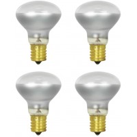 40W R14 Reflector Light Bulb E17 Intermediate Base 280 Lumens Dimmable 120V 4 Pack