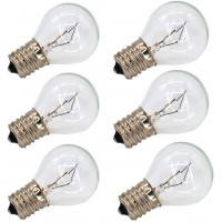 6 Pack S11 E17 Base 40 Watt Incandescent Bulbs for Lava Lamps,Replacement Bulbs for Lava Lamps,Glitter Lamps