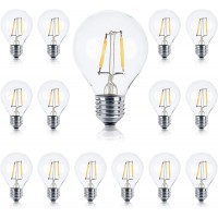 Brightech – Ambience PRO LED G40 G45 1 Watt Energy Efficient Bulb – Replace High-Heat High-Cost Bulbs in Outdoor String Lights – Edison-Inspired Exposed Filaments Design- Soft White 2700K 15 Pack